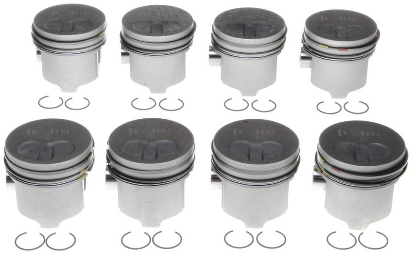 Mahle OE GM 6.5L Diesel V8 T .020 w/ PCR Piston With Rings Set (Set of 8)