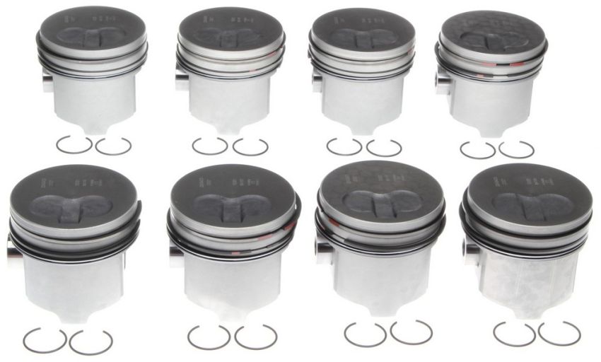 Mahle OE 2243403WR030 GM 6.5L Diesel V8 T .030 w/ PCR Piston With Rings Set (Set of 8)