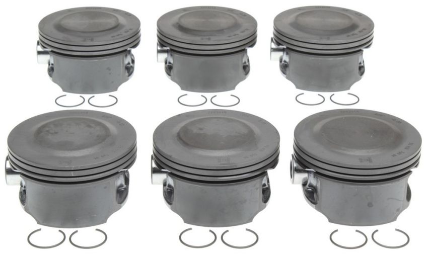 Mahle OE 2243448020 GMC Trk 4.2L I-6 Vin S 02-05 3.5L I-5 Vin 6 & 2.8L I-4 Vin 8 04-06 Piston Set (Set of 6)