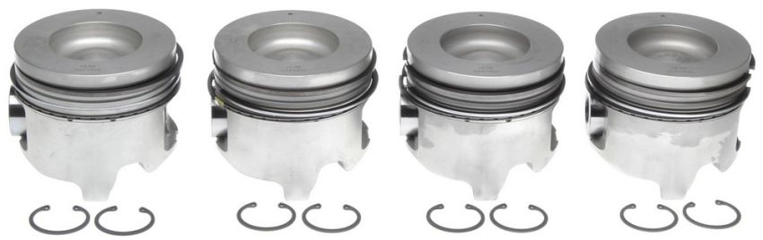 Mahle OE GM 6.6L Duramax R w/ PCR - .020 DSL Piston With Rings Set (Set of 4)