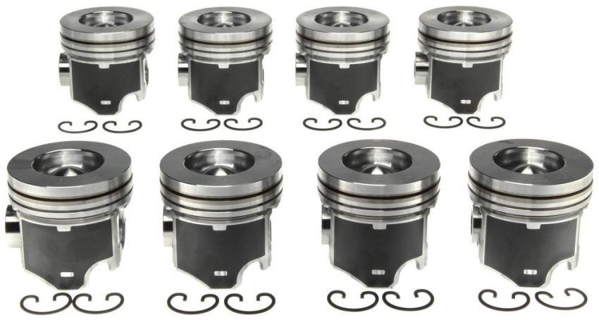 Mahle OE FO 6.0L Diesel V8 144060-STD w/ PC Piston Set (Set of 8)
