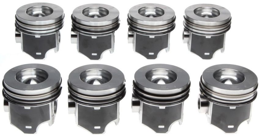 Mahle OE Ford 6.0L Diesel V8 144060-020 w/ PCR Piston With Rings Set (Set of 8)
