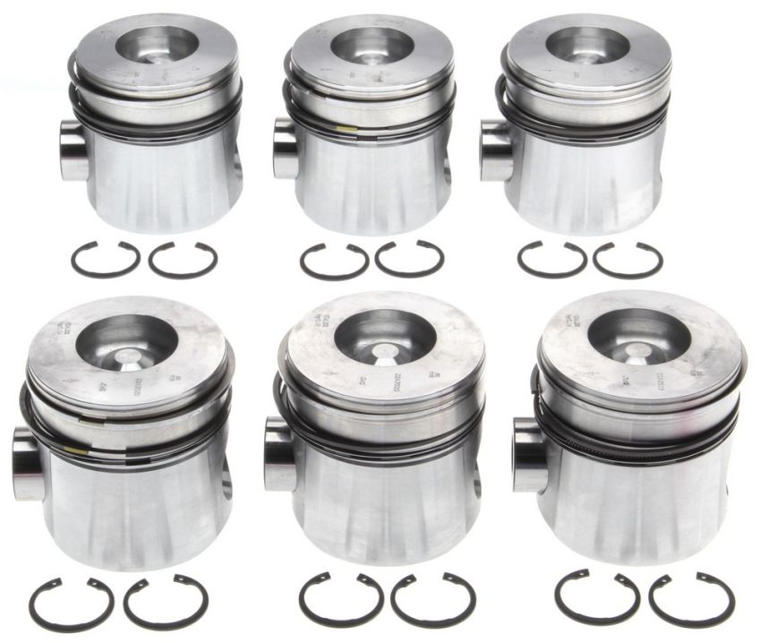Mahle OE Cummins B 5.9L L6 .020 w/ PCR Eng Set Piston With Rings Set (Set of 6)