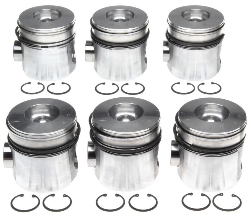 Mahle OE Cummins B 5.9L L6 .040 w/ PCR Eng Set Piston With Rings Set (Set of 6)