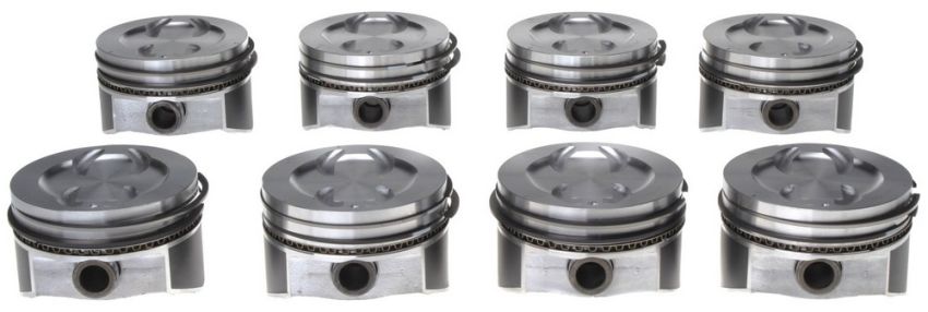 Mahle OE GM 5.7L 350 V8 Dish CT STD w/ PR Moly Piston With Rings Set (Set of 8)