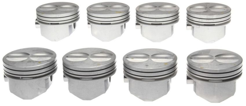 Mahle OE GM 5.7L 350 V8 Flat Top .020 w/ P Aftermarket Version Piston Set (Set of 8)