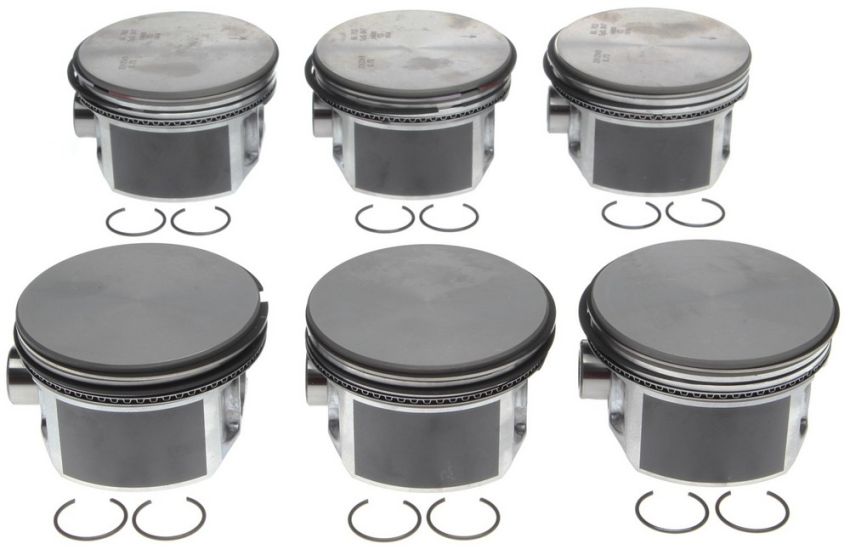 Mahle OE DCX 2.7L DOHC V6 .030 w/ PCR Piston With Rings Set (Set of 6)
