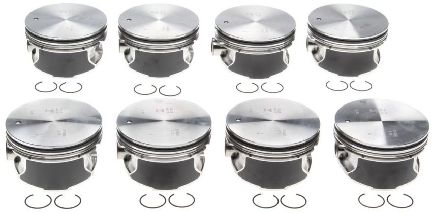 Mahle OE 06-09 6.0L Floating Pin GM Trucks Vin H 0.50MM Reduced Comp Piston Set (Set of 8)