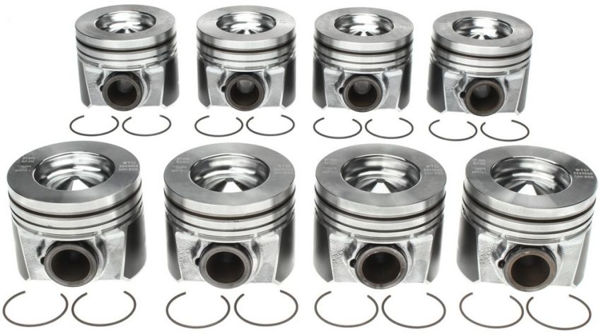 Mahle OE Ford 6.4L Diesel STD 2008-2010 F-250/F-350/F-450/F-550 Piston Set (Set of 8)