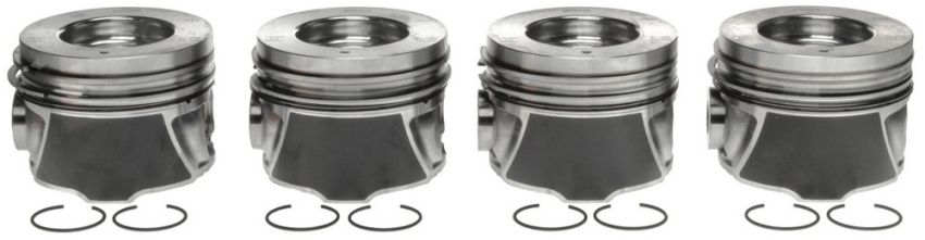 Mahle OE GM 6.6L Duramax 06-09 LMM LBZ Vin 26D .010 Right Bank Only Piston With Rings Set (Set of 4)