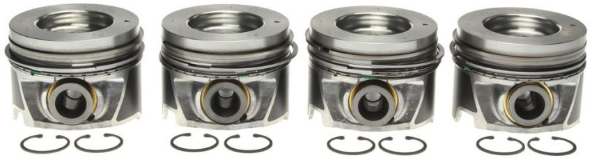 Mahle OE GM 6.6L Duramax 06-09 LMM LBZ Vin 26D .040 Left Bank Only Piston With Rings Set (Set of 4)