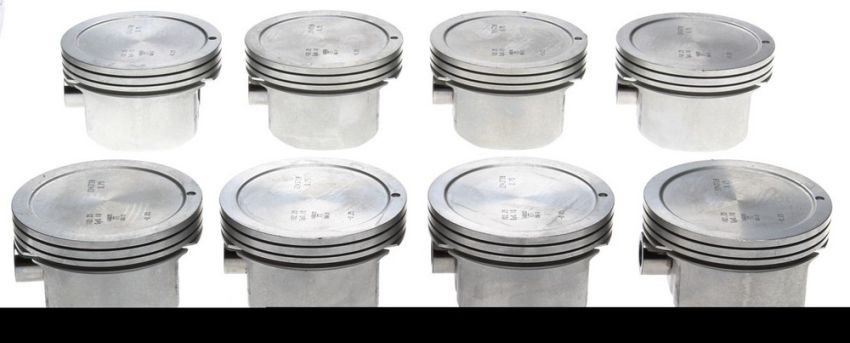 Mahle OE GM 6.0L 99-02 Vin N and U Fixed Pin .75MM Piston Set (Set of 8)