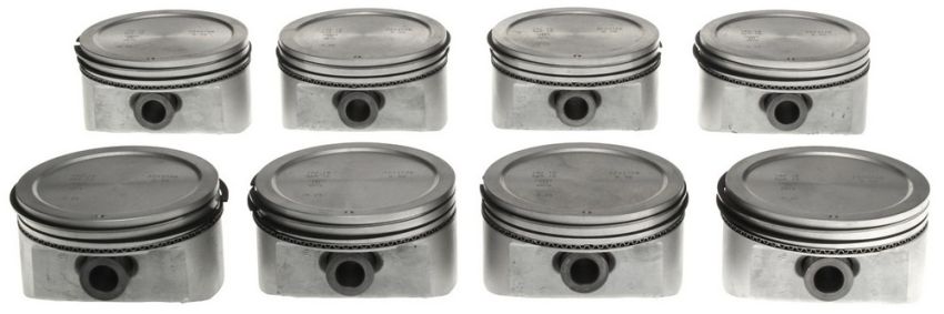 Mahle OE GM 6.0L 99-02 Vin N and U Fixed Pin .50MM Piston With Rings Set (Set of 8)