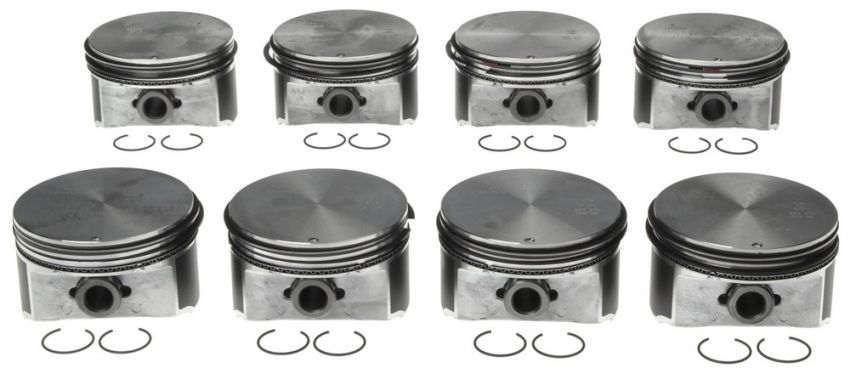 Mahle OE GM 4.8L / 5.3L 05-09 fits LMG LC9 LY5 & LMF 1.00MM Piston With Rings Set (Set of 8)