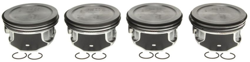 Mahle OE GM 2.2L ECOTEC 02-07 Coated Skirts .75MM Piston With Rings Set (Set of 4)