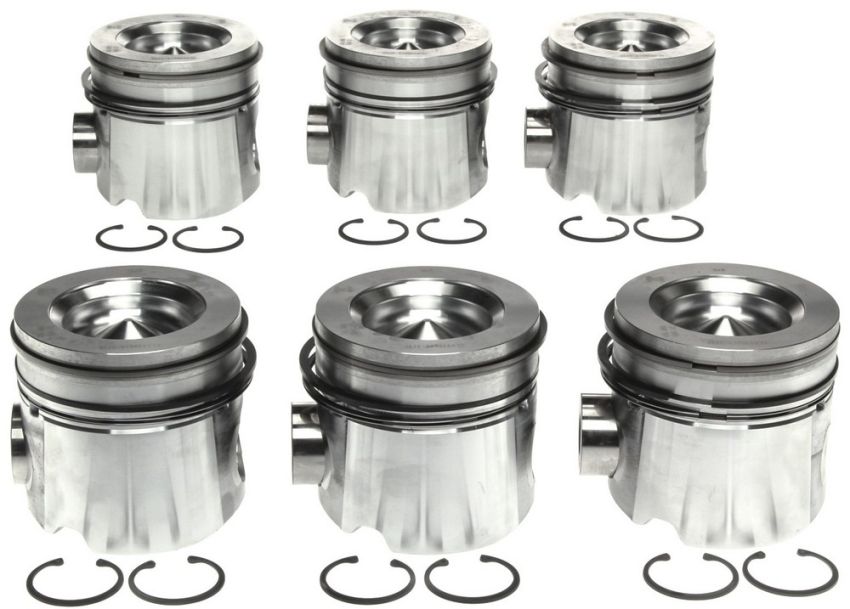 Mahle OE 2243732WR DODGE TRK / Cummins 6.7L 06-11 Piston With Rings Set (Set of 6)
