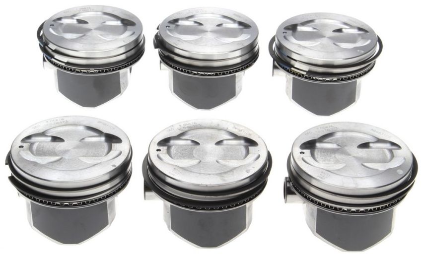 Mahle OE GM 4.3L Coated Piston w/ Rings .060 Piston With Rings Set (Set of 6)