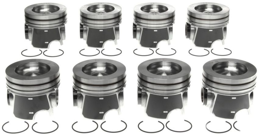 Mahle OE Navistar MaxxForce 7 6.4L Diesel STD Piston Set (Set of 8)