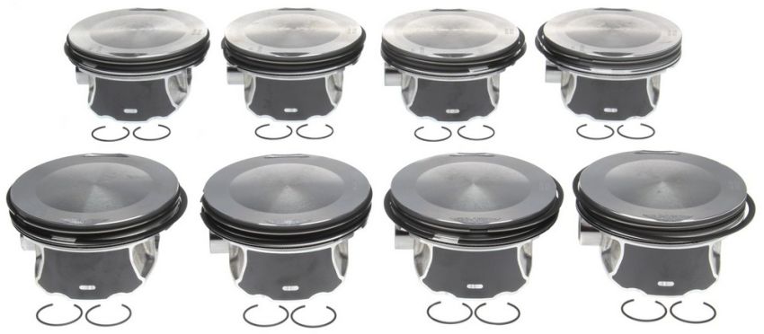 Mahle OE Chrysler 6.4L STD Piston With Rings Set (Set of 8)