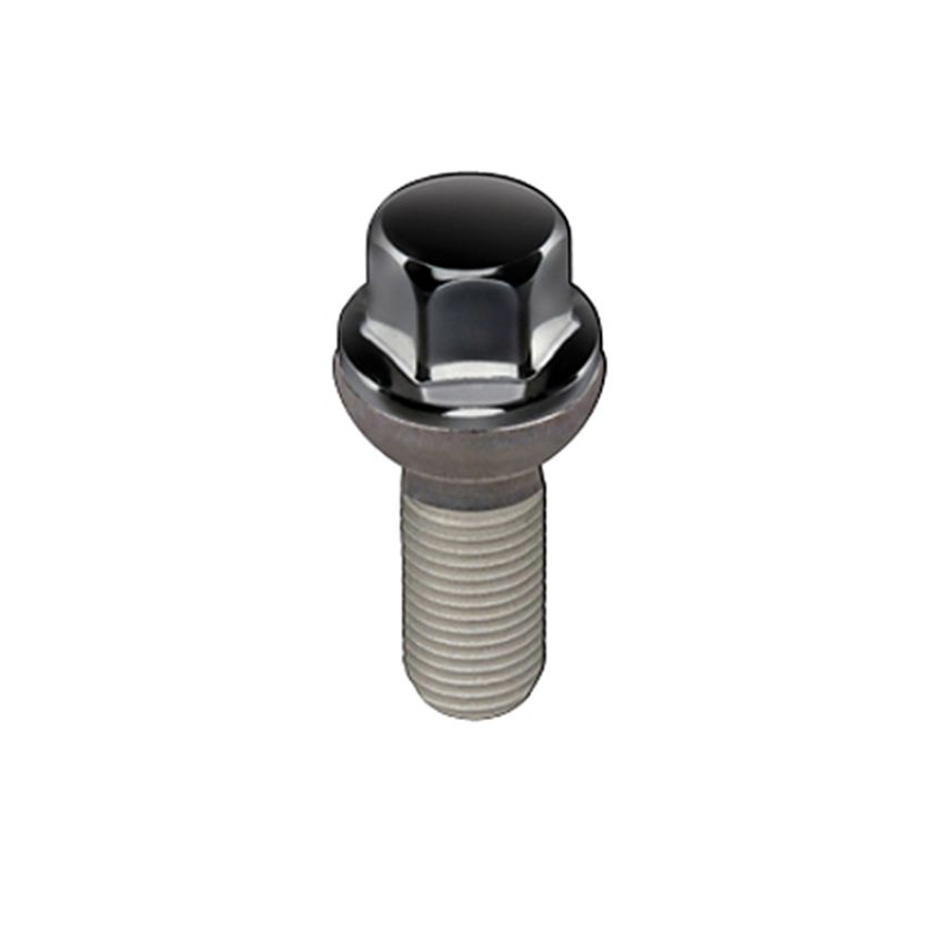 McGard (69818BK 14X1.5 MCG LUG BOLT BX 50 RADIUS SEAT, BLACK-17MM HEX)