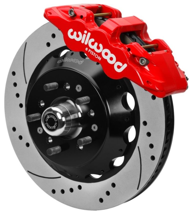 Wilwood 140-16209-DR Aero6 Big Brake Front Kit 14.00in D/S Red 67-69 Chevrolet Camaro w/  AFX Pro Spindle