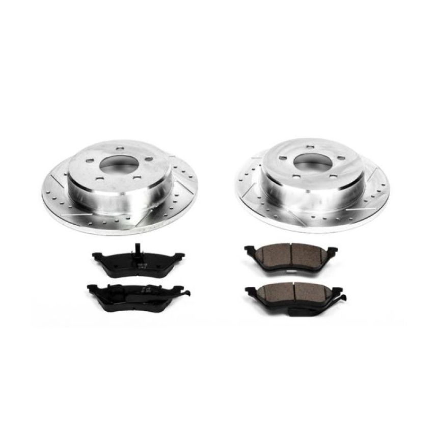 PowerStop K5248 Z23 Daily Driver Carbon-Fiber Ceramic Brake Pad and Drilled & Slotted Rotor Kit