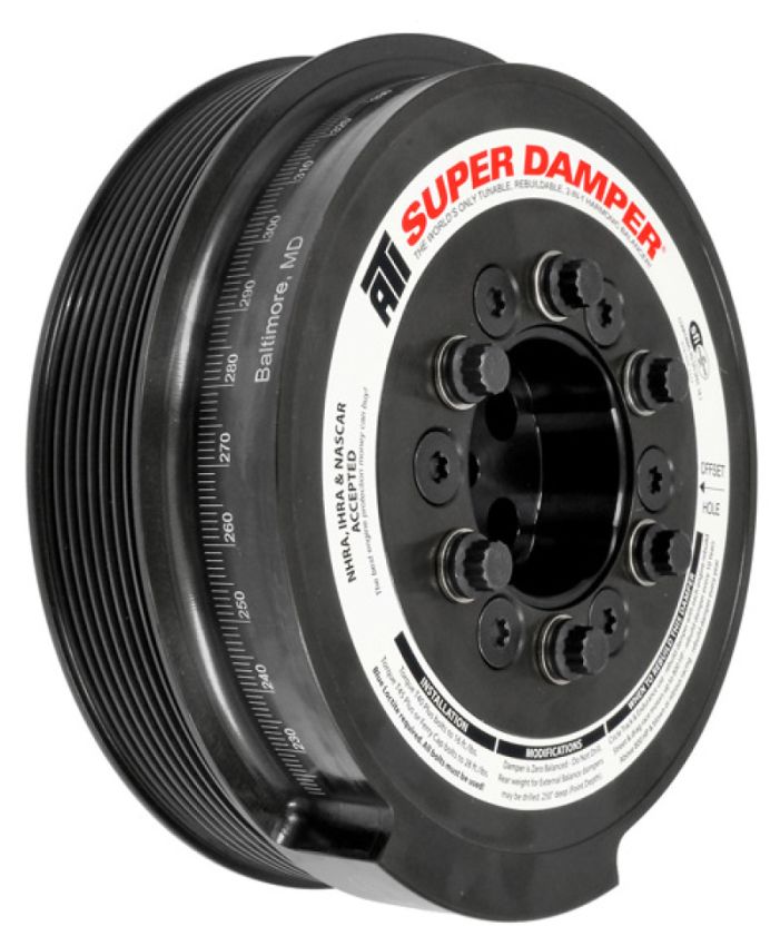 ATI ATI918888 Damper - 7.95in - Steel - 8 Grv - Ford 6.0 - Powerstroke - 03-07 - Ext Bal - 3 Ring - Diesel