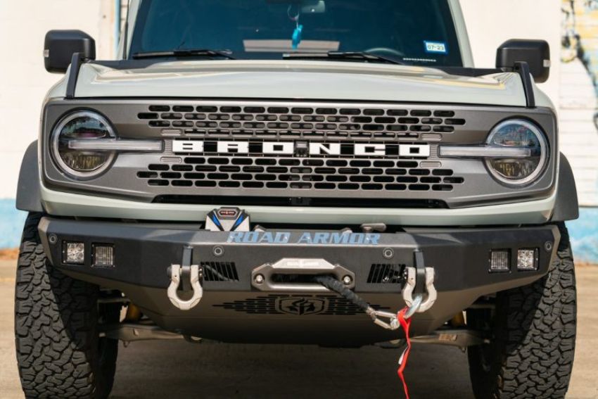Road Armor 6213F10B 2021+ Ford Bronco Stealth Front Winch Bumper - Tex Blk