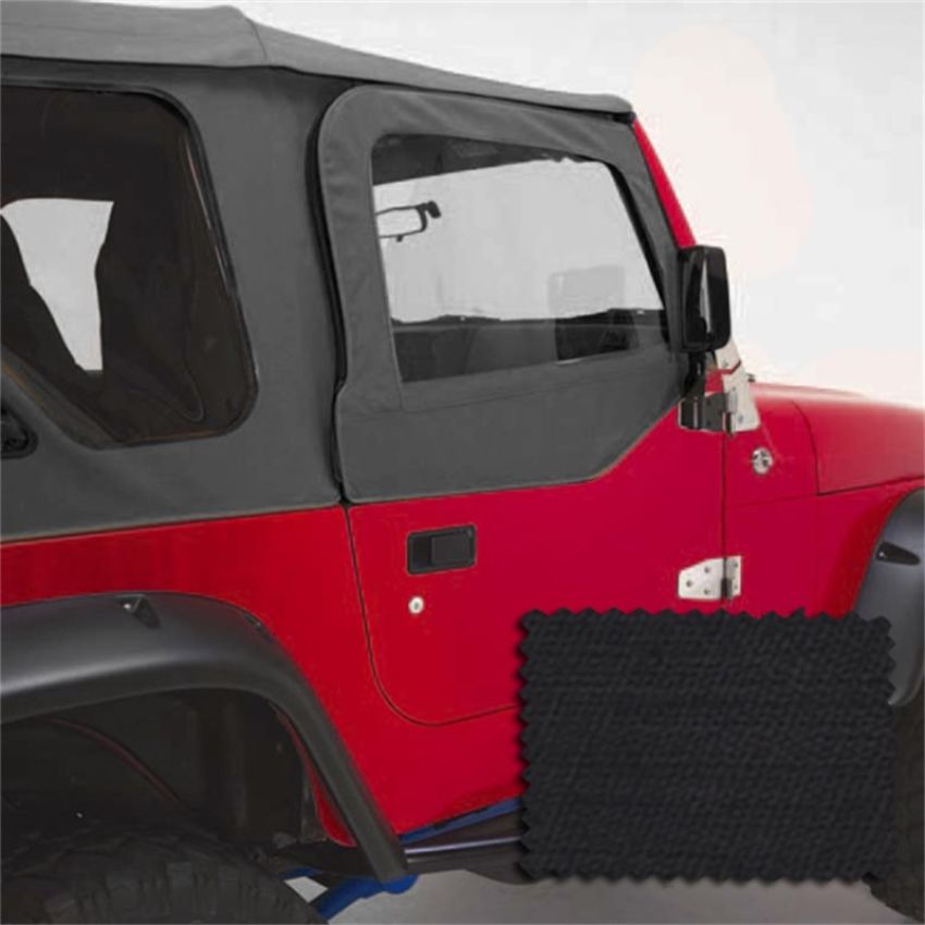 Rugged Ridge Upper Soft Door Kit Black Diamond 97-06 Jeep Wrangler