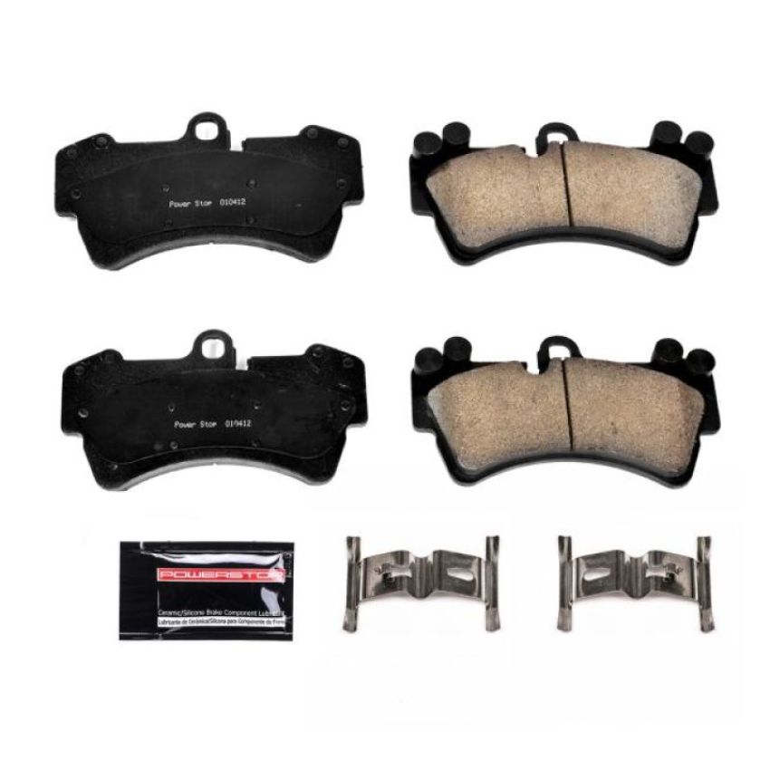 PowerStop Z23-977 PowerStop - Z23 Daily Driver Carbon-Fiber Ceramic Brake Pads with Hardware Kit