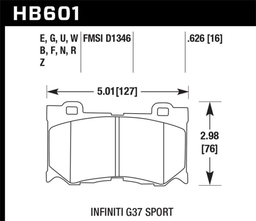 Hawk Performance HB601D.626 ER-1 Disc Brake Pad