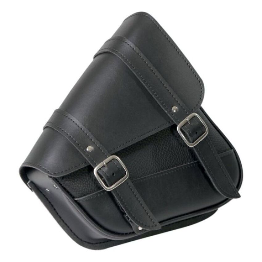 Willie & Max 59588-00 Universal Black Jack Compact Slant Saddlebag Set (12inL x 9.5inH x 5.5 inW) - Black