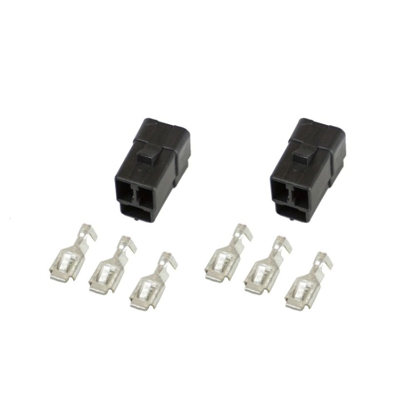 AutoMeter 3298 CONNECTOR, WIRING, 3 TERMINAL, FOR ELEC. (SHORT SWEEP) GAUGES, QTY. 2