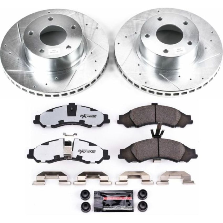 PowerStop K2965-26 Z26 Street Performance Ceramic Brake Pad and Drilled & Slotted Rotor Kit