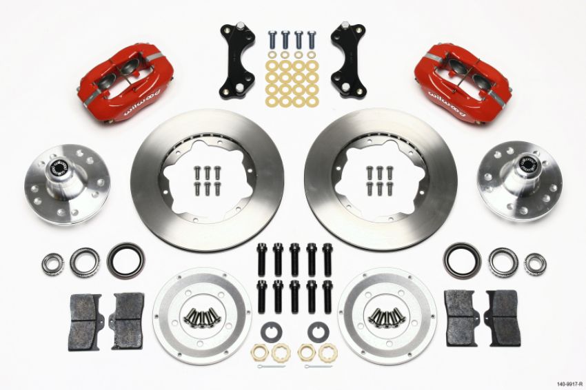Wilwood 140-9917-R Forged Dynalite Front Kit 11.00in Red WWE ProSpindle