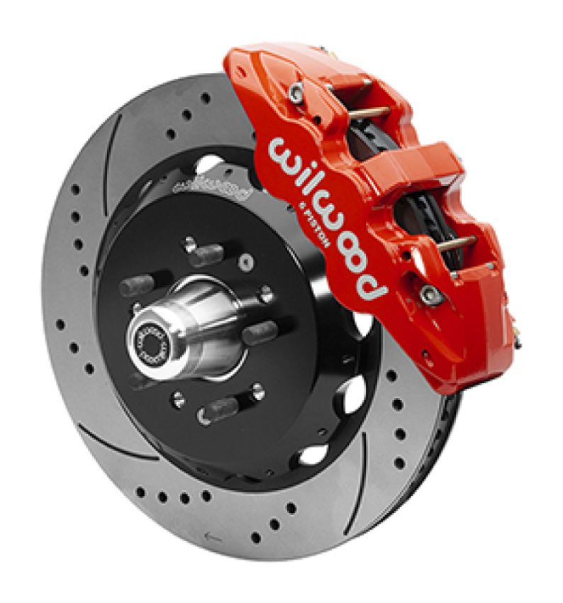 Wilwood 140-16910-DR 55-57 Chevy Bel Air Aerolite 6R Kit, 5 x 4.50in/4.75in Hub - 14.00in D&S Rotor - Red