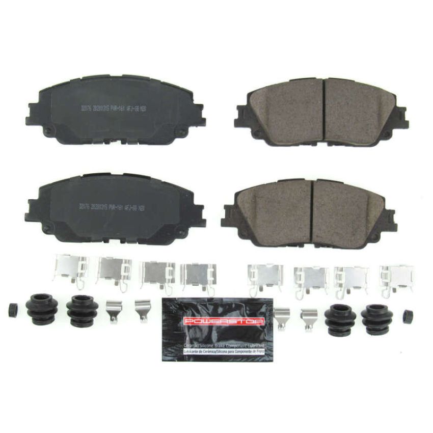 PowerStop Z23-2076 PowerStop - Z23 Daily Driver Carbon-Fiber Ceramic Brake Pads with Hardware Kit
