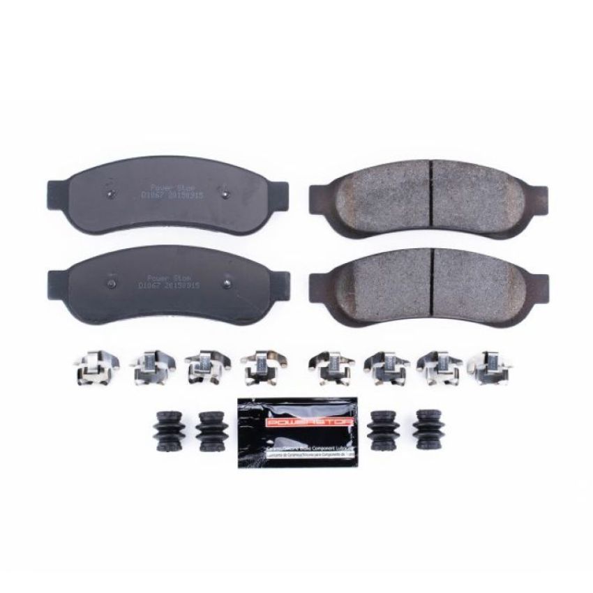 PowerStop Z23-1067 PowerStop - Z23 Daily Driver Carbon-Fiber Ceramic Brake Pads with Hardware Kit