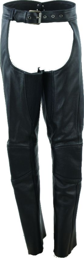 Kuryakyn 094450 Leather By River Road Sierra Leather Chaps Black Womens - Medium