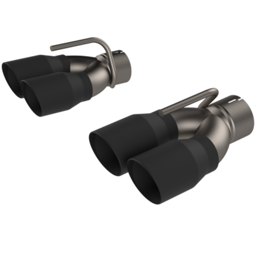 QTP 430015TB 2015-2023 Dodge Challenger 5.7L  Black Quad Tip Adapter