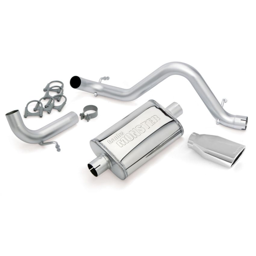 Banks Power 51342 12-15 Jeep 3.6L Wrangler (All) - 2dr Monster Exh Sys - SS Single Exh w/ Chrome Tip