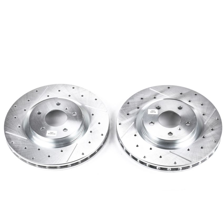 PowerStop JBR1107XPR PowerStop Evolution Performance Drilled, Slotted & Plated Brake Rotor Pair