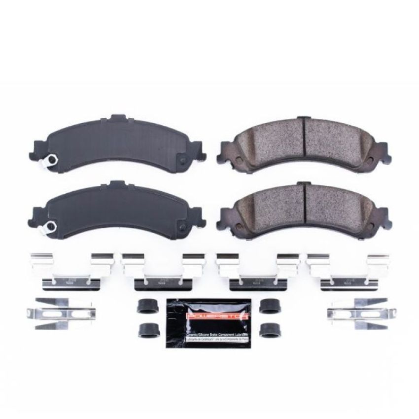 PowerStop Z23-834 PowerStop - Z23 Daily Driver Carbon-Fiber Ceramic Brake Pads with Hardware Kit