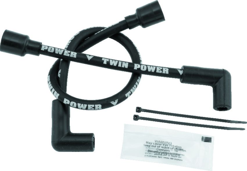 TwinPower 110117 Twin Power 65-79 FL FX 89-99 Softail 91-98 Dyna 65-85 XL Black Ignition Wire Set