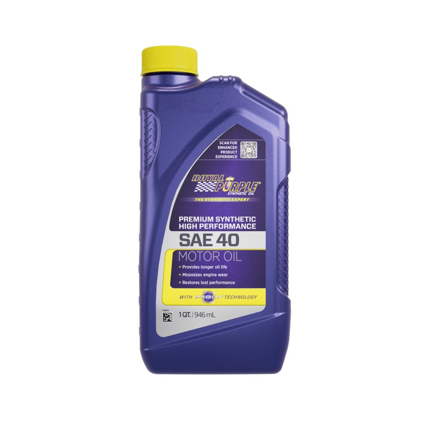 Royal Purple 06040 Premium Synthetic High Performance Straight-Grade SAE 40 Motor Oil - 1 Quart