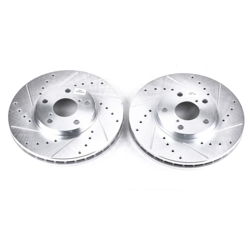 PowerStop JBR716XPR PowerStop Evolution Performance Drilled, Slotted & Plated Brake Rotor Pair