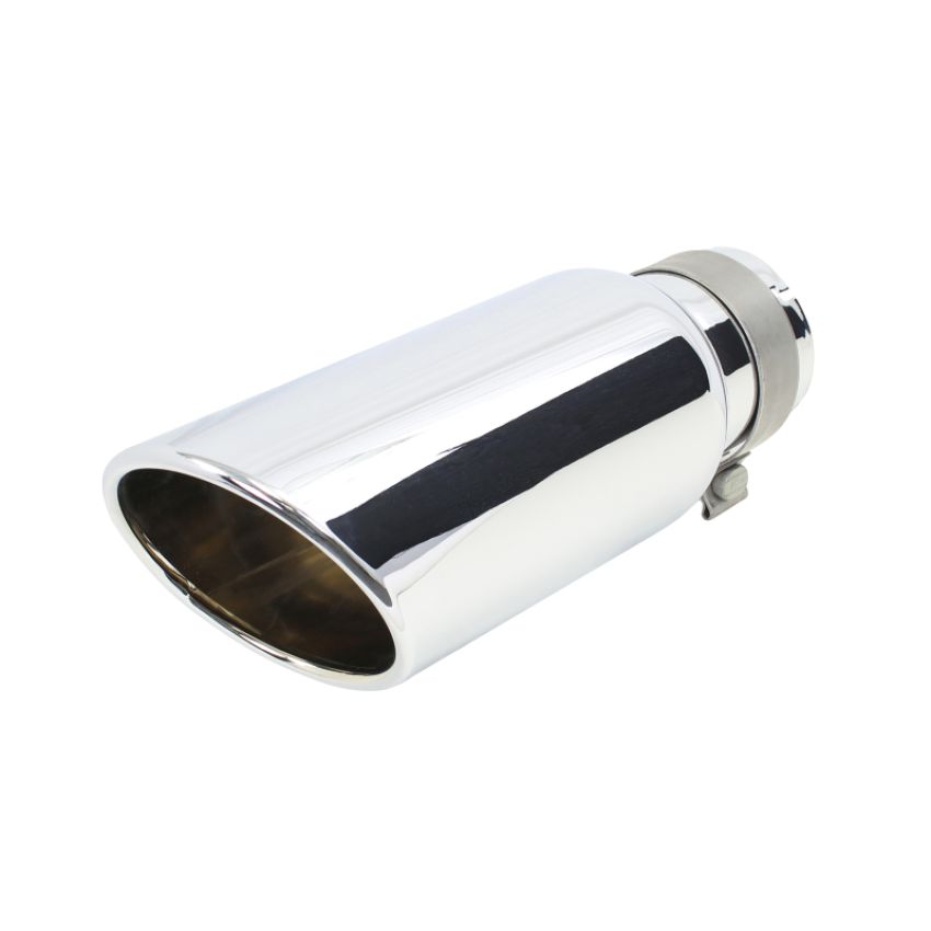Go Rhino GRT35514 Exhaust Tip - Chrome - ID 3 1/2in x L 14in x OD 5in