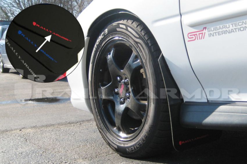 Rally Armor MF2-UR-BLK/RD Black Mud Flap/Red Logo