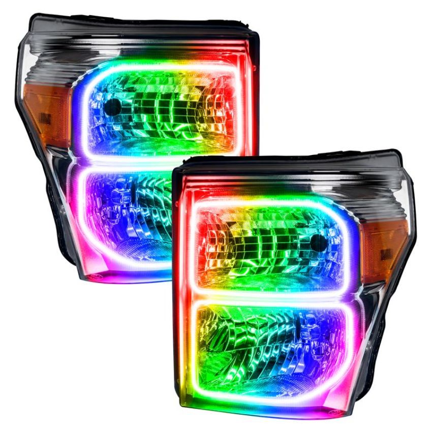 Oracle Lighting 2383-332 Dynamic ColorSHIFT(tm) Headlight Halo Kit, Square Ring Design