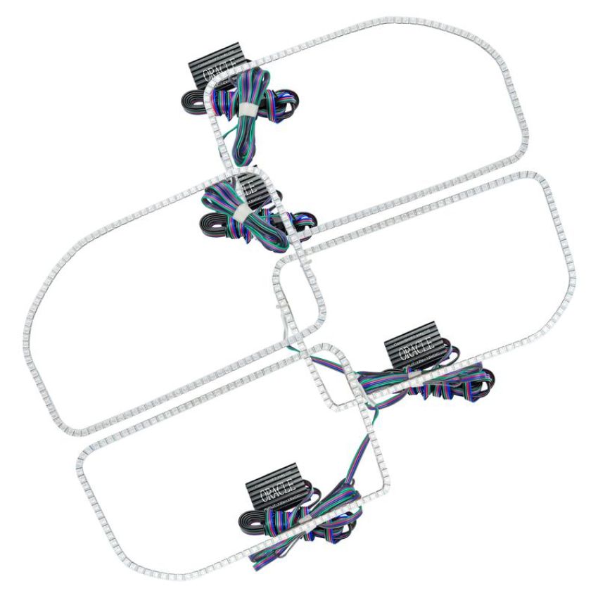 Oracle Lighting 2383-334 ColorSHIFT(tm) Halo Kit, Square Ring Design, ColorSHIFT(tm) - No Controller